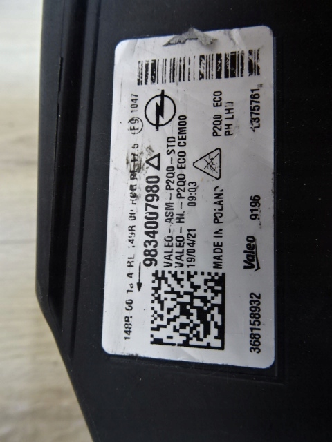 Opel mokka led фара левая перед новая  9834008280 Киев