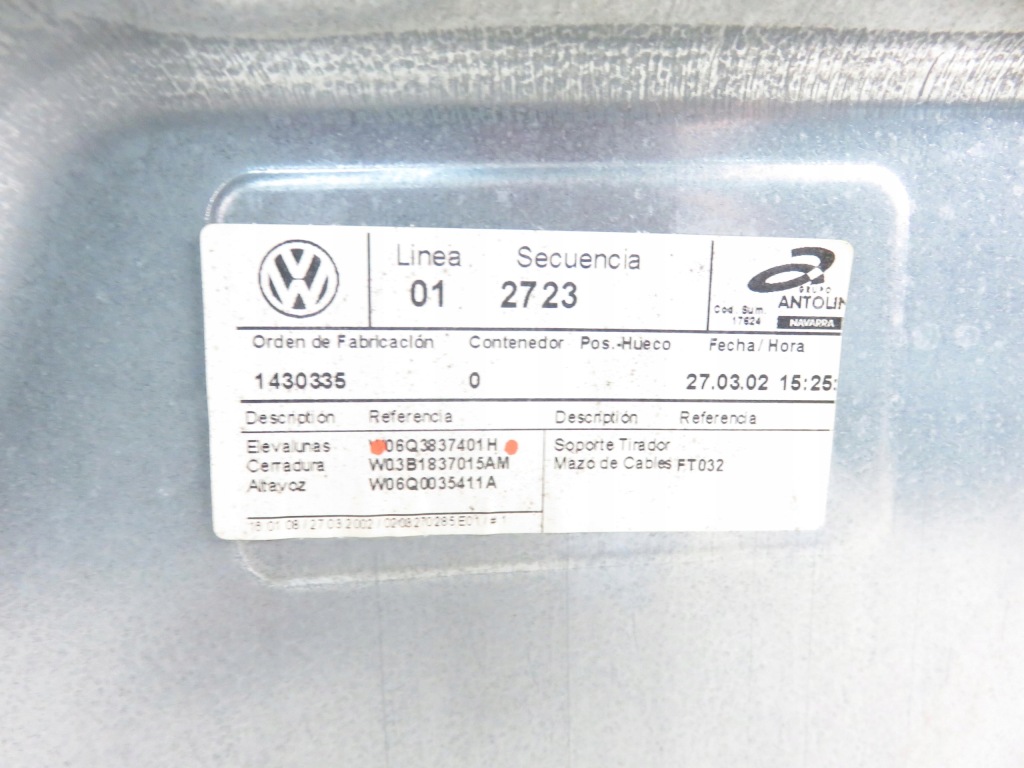 фото №8, Підйомник скло лівий передній vw polo iv 9n_ 6q3837401h 6q2959802a