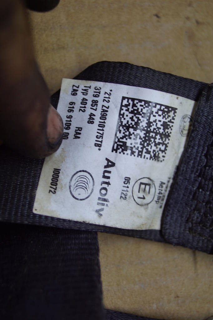 фото №6, Pas безопасности правый задняя skoda superb ii