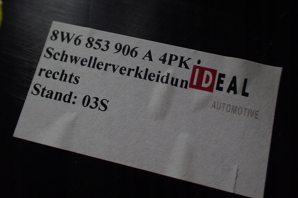 фото №7, Audi a5 8w молдинг порог правая 8w6853906a