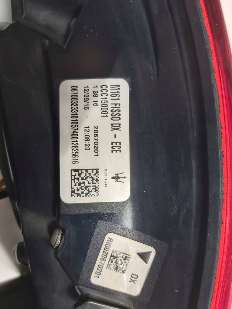 фото №10, Лампа права задня задня maserati levante 20670201