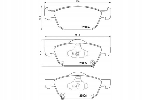 фото №1, Brembo тормозные колодки тормозные honda civic ix 12- перед b