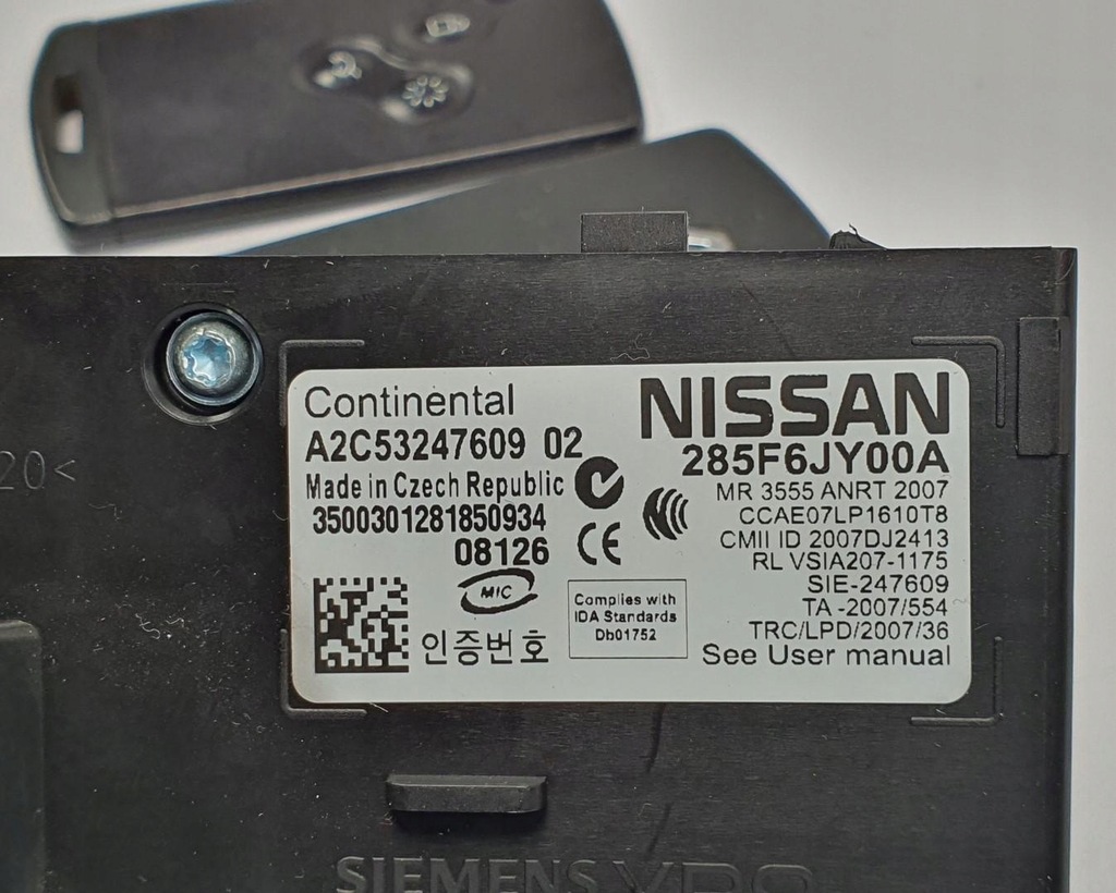 фото №6, Считыватель карта карты renault koleos i 285f6jy00a