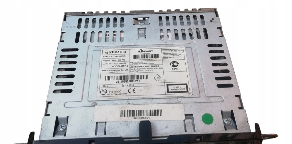 фото №2, Радио радиопроигрыватель cd renault captur оригинальный номер 281158551r