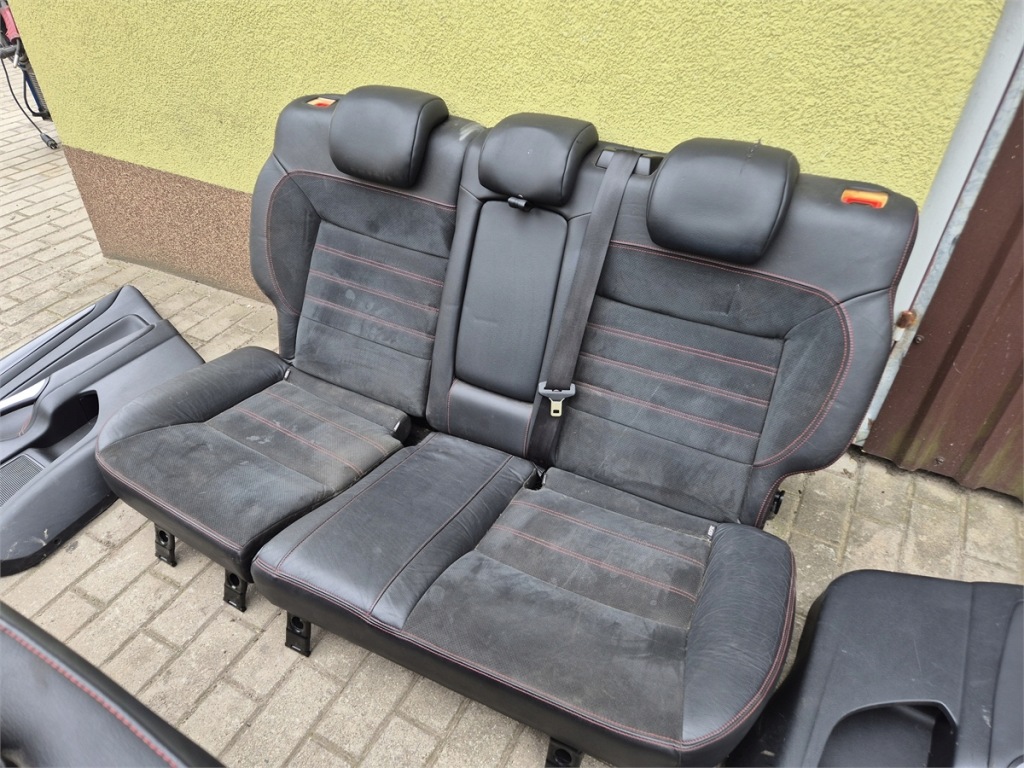 фото №9, Ford mondeo mk4 fl st сиденья заднее сиденье кожа alcantara комплект czerwona нитка