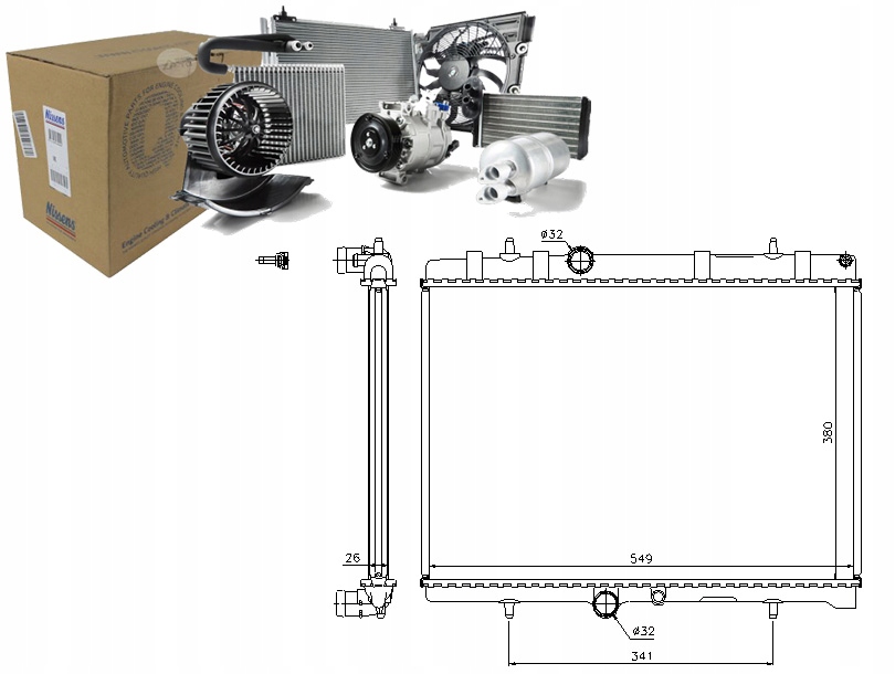 фото №1, Nissens радиатор двигателя citroen berlingo berling