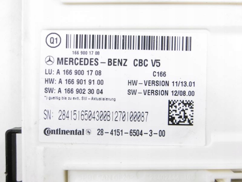 фото №1, Mercedes gl ii x166 модуль комфорту a1669001708