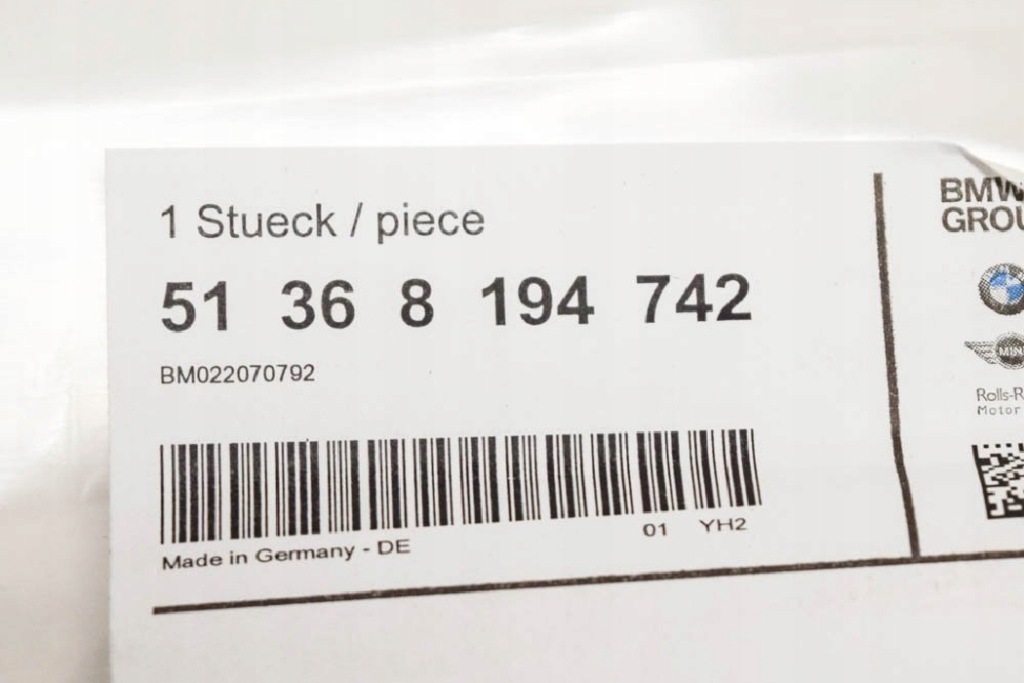 фото №8, Bmw 3 e46 задня права нижня прокладка скло nowa оригінальна 51368194742