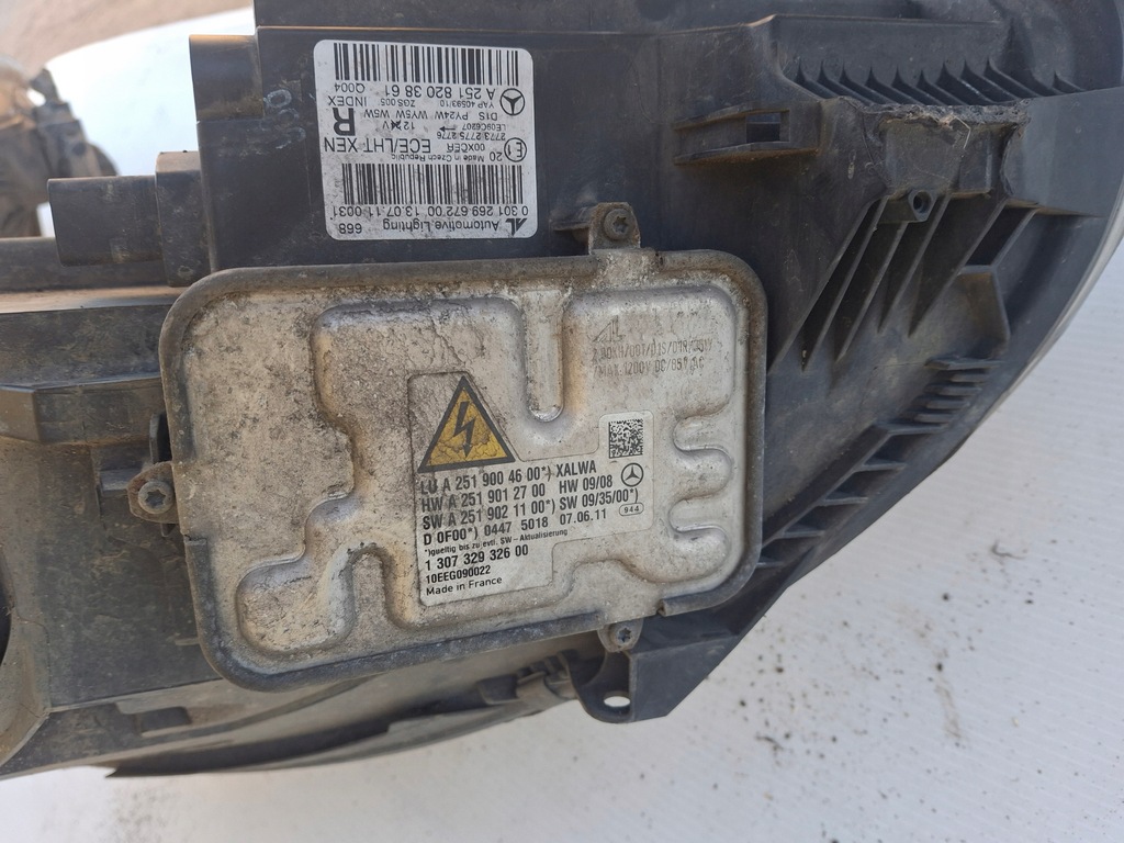 фото №9, Mercedes r-klasa w251 lift лампа права перетворювач a2518203861 a2519004600