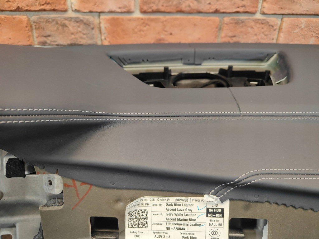 фото №13, Bmw x5 g05 x7 g07 приборная панель приборная панель  кожа elfenbein weiss dark blue