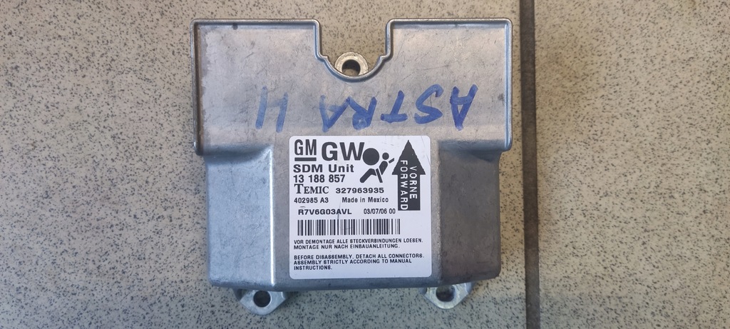 фото №1, Модуль датчик подушок подушка безпеки 13188857