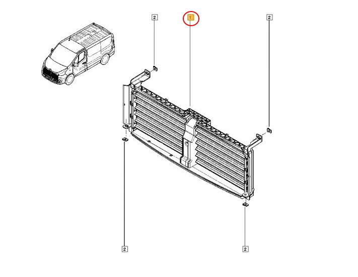 фото №15, Nowa оригинальная жалюзи шторка радиатора renault trafic iii 620c43334r