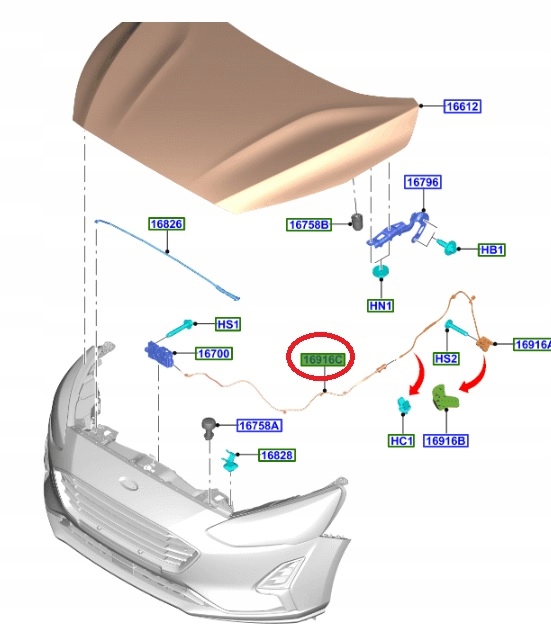 фото №13, Nowa трос капот оригинальная ford focus mk4 2018-