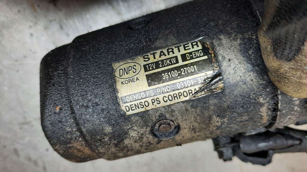 фото №4, Стартер 36100-27001 hyundai santa fe i 2.0 crdi