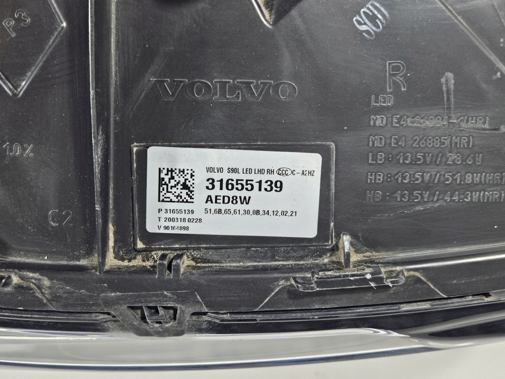 фото №14, Лампа права перед передня volvo s90 v90 ii full led high beam 31655139 eu