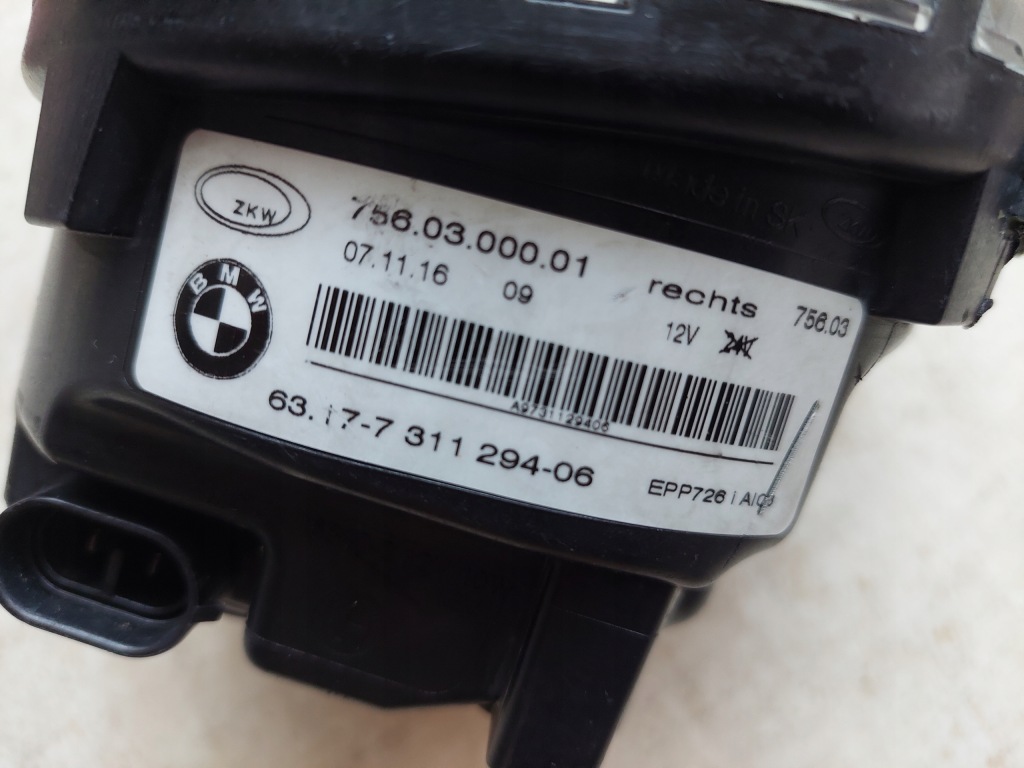 фото №6, Противотуманная фара led - правый - bmw 5 f07 f10 f11 lci