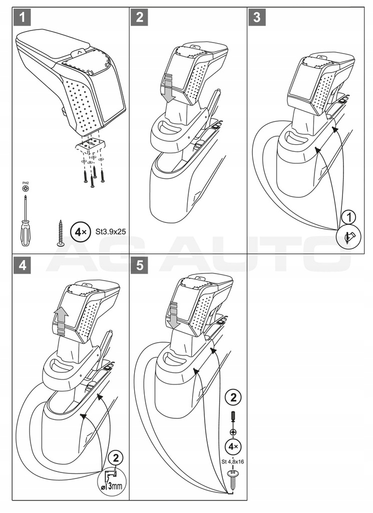 фото №7, Подлокотник с адаптер do nissan note, 2013-2019, arm2-black
