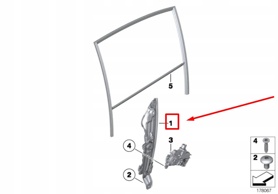 фото №10, Bmw 7 f01, f02 rear правый door window регулятор 51357182616 7182616