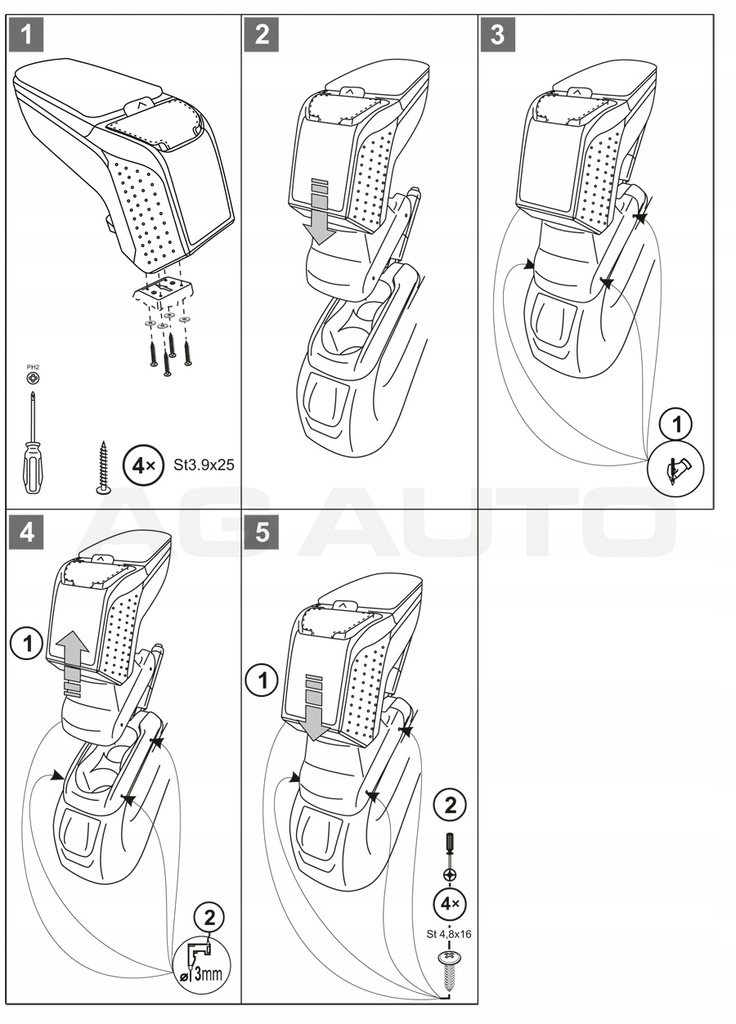 фото №7, Подлокотник с адаптер do peugeot 301, 2012- , arm2-black