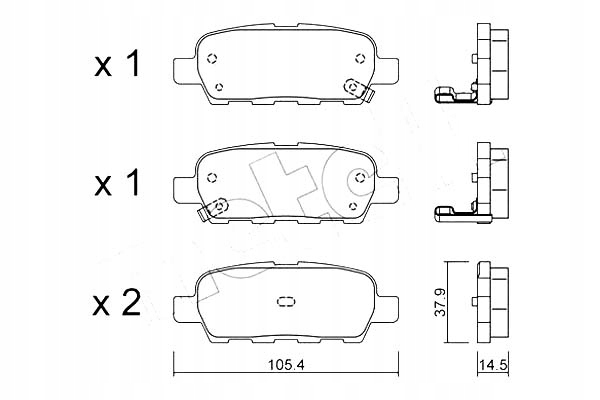 фото №1, Metelli тормозные колодки тормозные infiniti fx 35 привод na 4