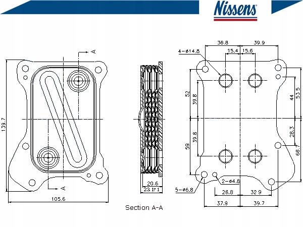 фото №2, Nissens 90700 радиатор масла, масло двигательный