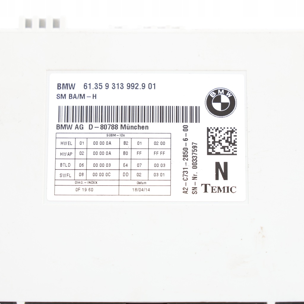 фото №12, Bmw f13 модуль блок керування сидіння сидіння ecu перед ліва права 9313992