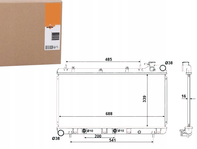 фото №1, Nrf радиатор subaru forester impreza 97-00