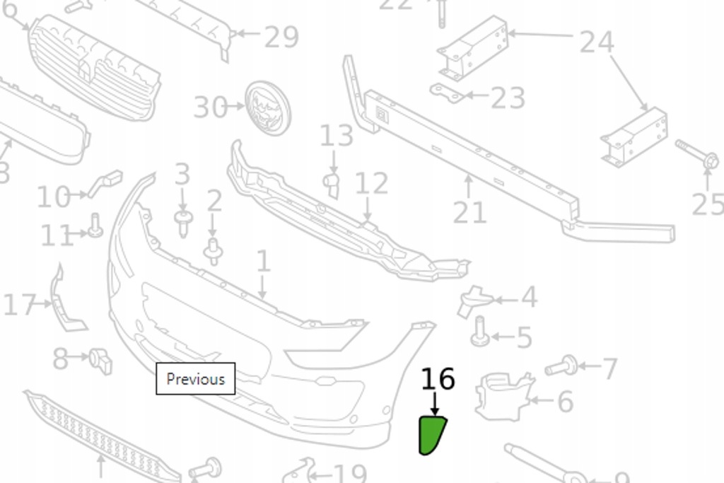 фото №10, Jaguar i-pace x590 передній бампер ліва рамка оздоблення новий оригінальний