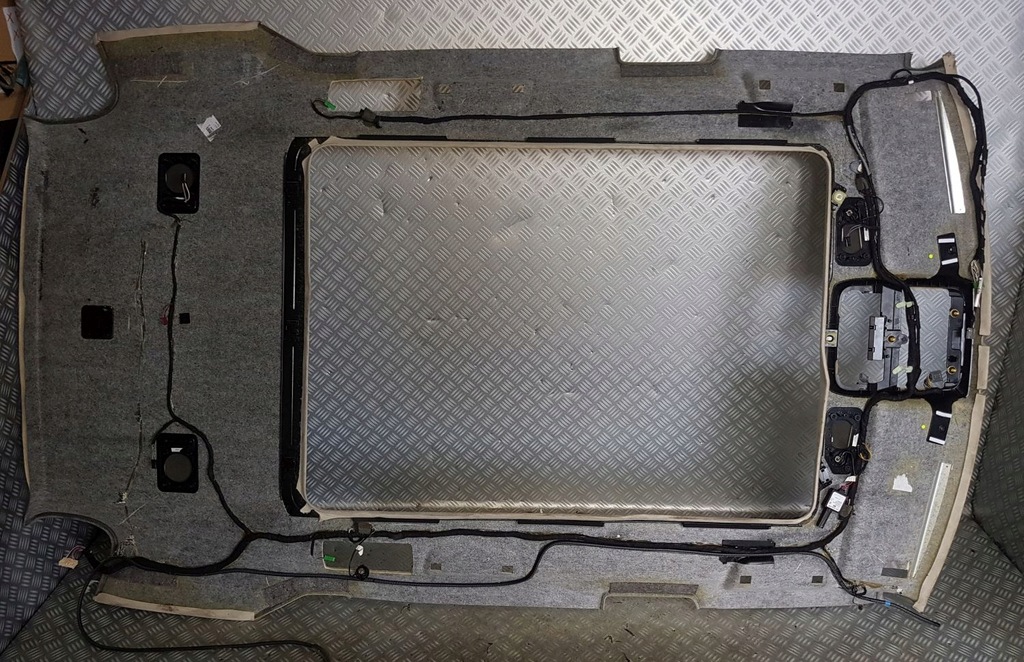 фото №7, Range rover vogue l405 стеля alcantara бежева світла панорама алькантара