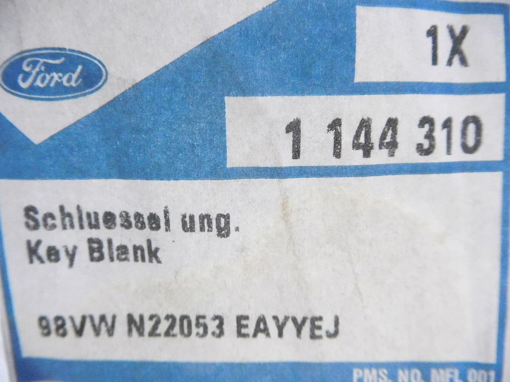 фото №8, Ключ заготовка ford galaxy 97-00 оригинальный номер 1144310