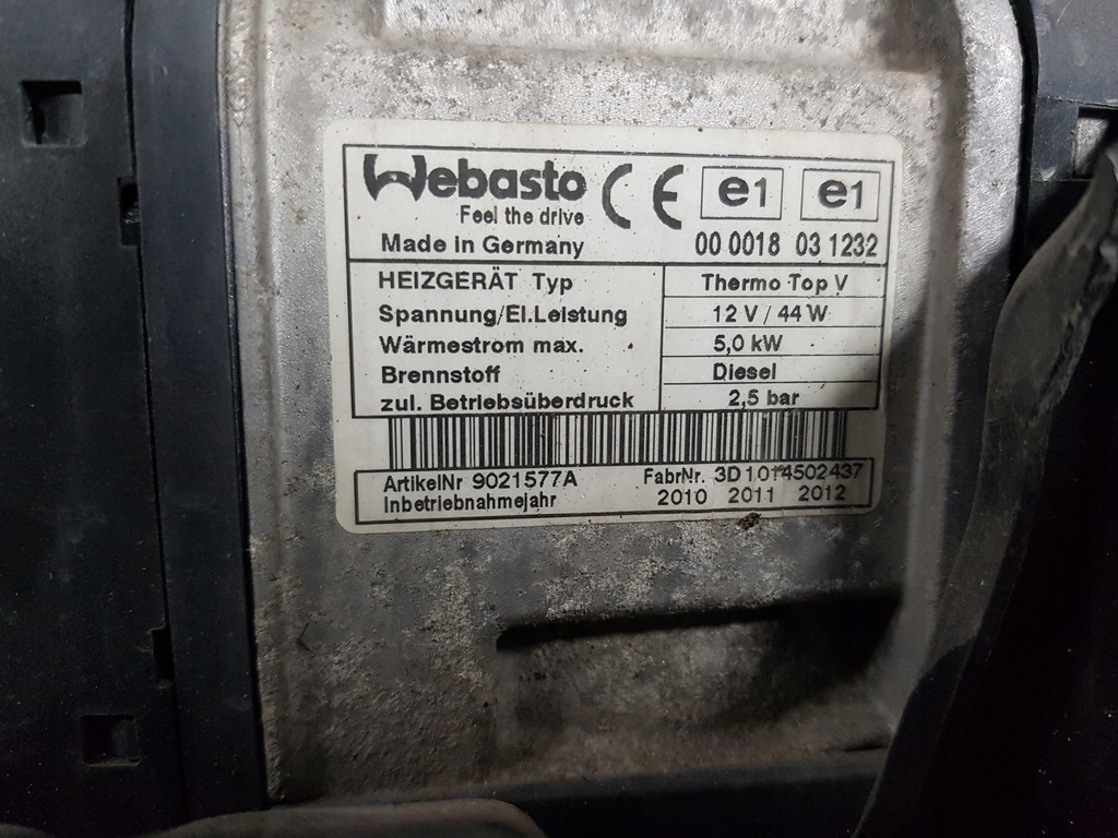 фото №9, Seat alhambra ii 7n 10-15r sharan webasto обогреватель стояночный