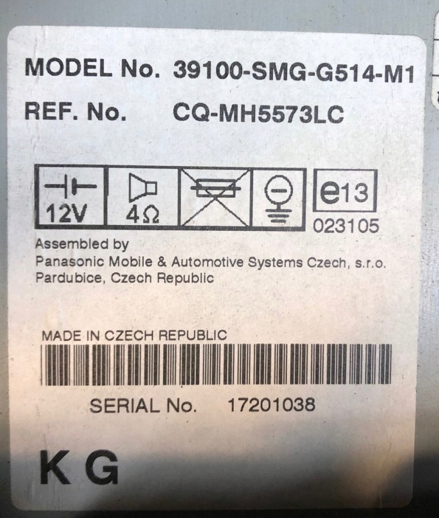 фото №5, Honda civic viii радио 39100-smg-g514-m1