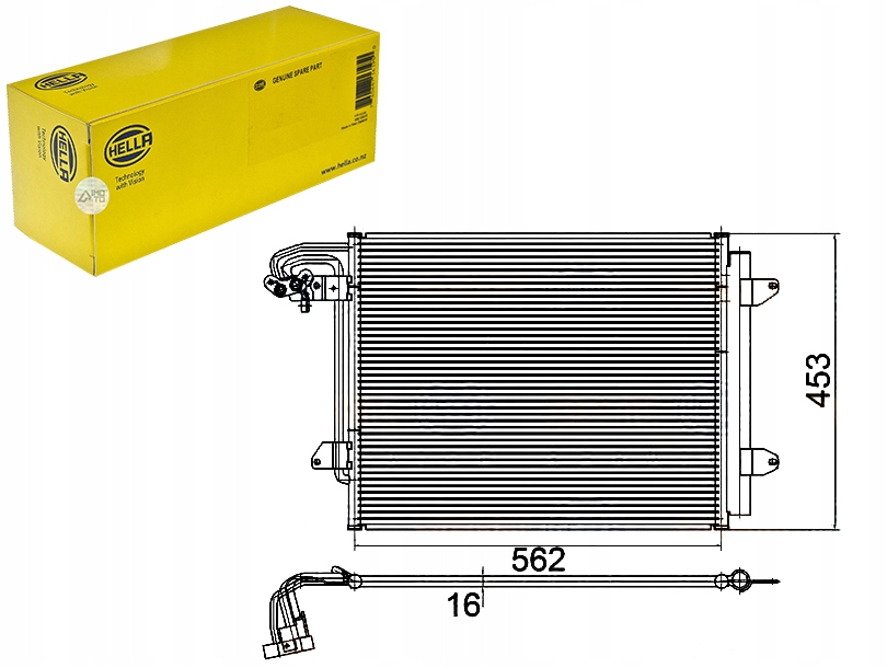 фото №1, Конденсатор радіатор кондиціонера [hella]