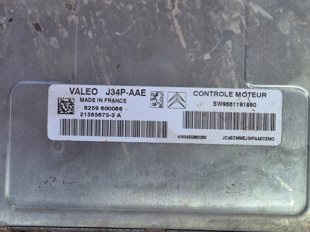 Бортовий комп'ютер berlingo partner 1.4 9661191880 9655883280 набір стартовий імобілайзер Недорого