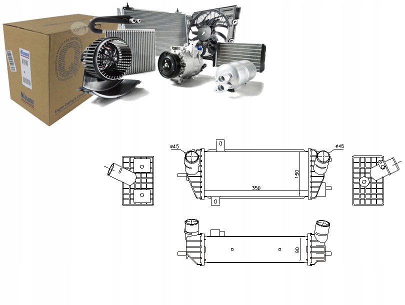 Купить Nissens 961493 радиатор воздуха наддувочный