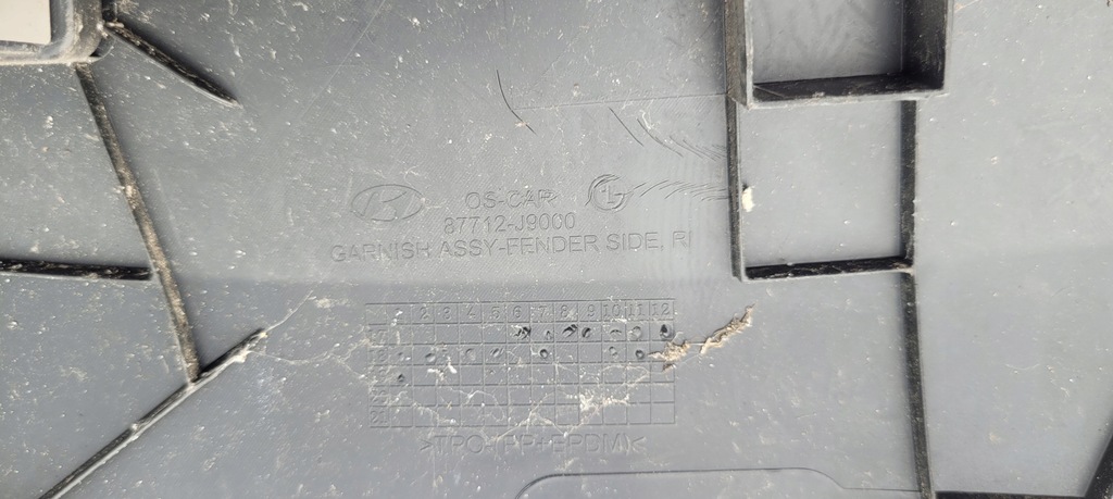 фото №8, Hyundai kona молдинг крила права перед