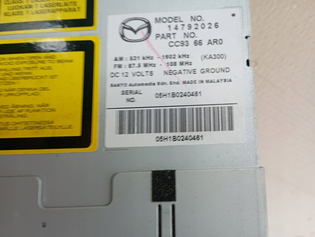 фото №3, Mazda 5 05-10 радио cd