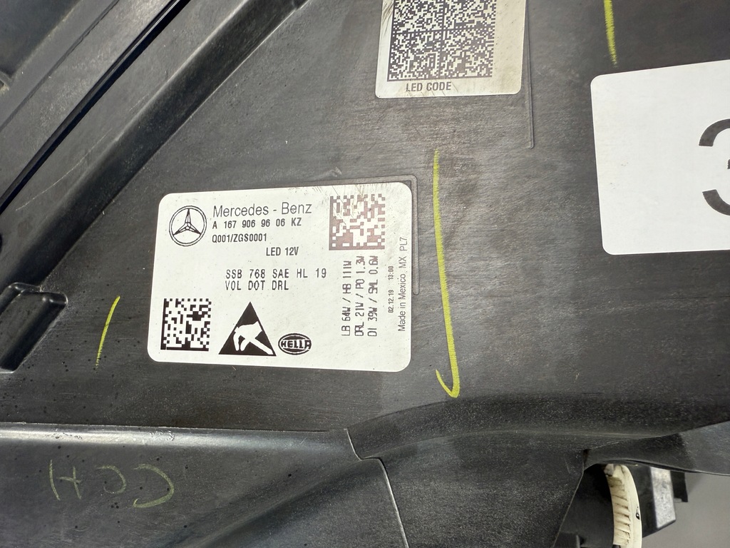 фото №9, Mercedes gls w167 167 x167 лампа перед передня права multibeam led usa
