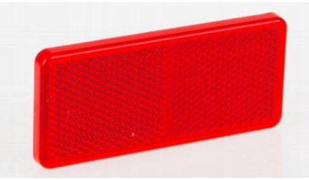 фото №1, Відбивач prostokątny 90x40 самоклеючий червоний