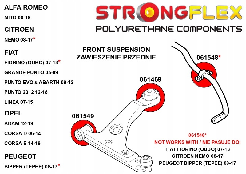 фото №2, 061548a - втулка стабілізатора передній sport strongflex