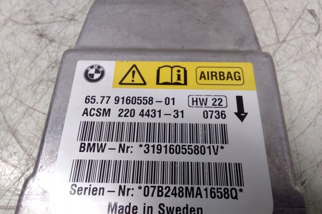 Купить Модуль подушка безопасности bmw 5 e60 9160558 2.99l дизель 2007