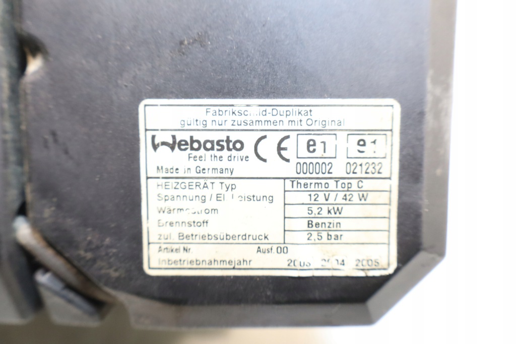 фото №8, Обогреватель webasto mazda 6 i 1.8