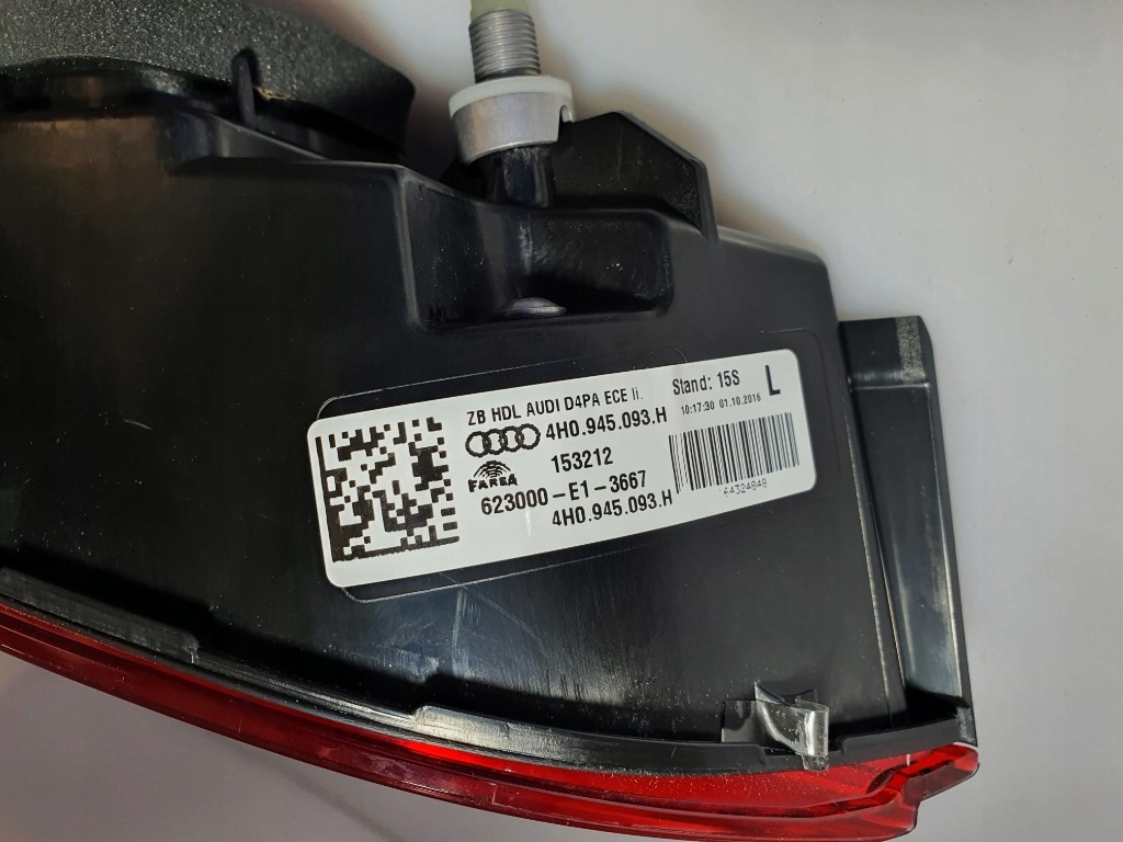 Новая фара audi a8 d4 4h0 2024r led левая задняя левый задняя  w крышке  4h0945093h Оригинал