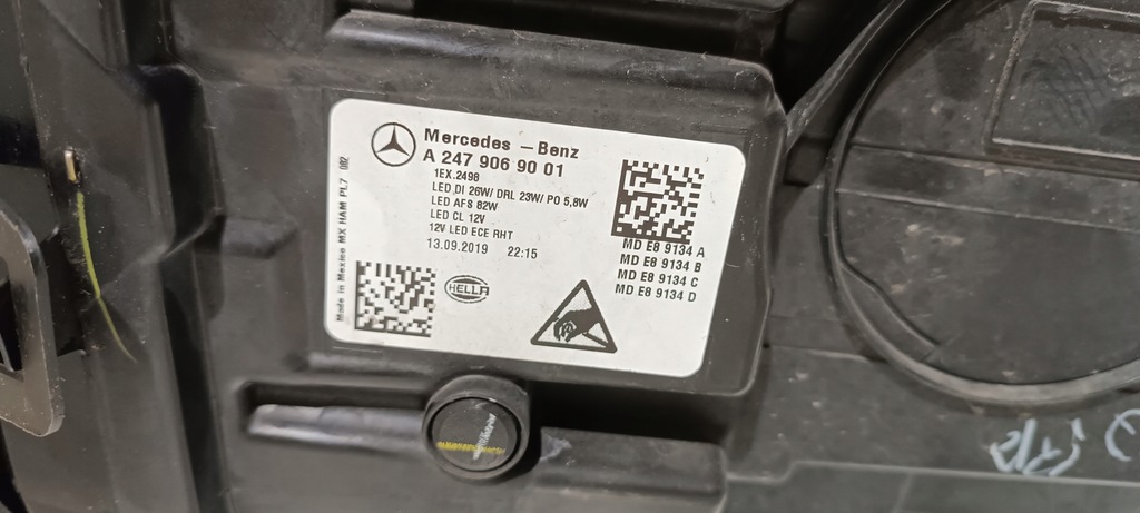 фото №7, Mercedes glb w247 x247 лампа права перед full led multibeam cała