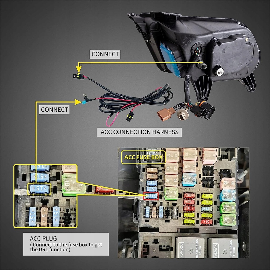 фото №9, Лампа лампи europa комплект ліва + права led vland ford mustang 2010-2014