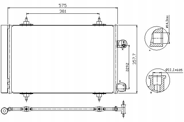 фото №1, Конденсатор кондиціонера citroen c5 iii peugeot 407