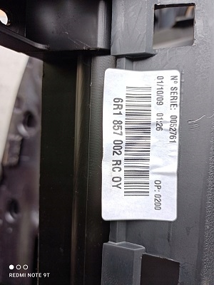 фото №6, Приборная панель консоль приборная панель vw polo 6r1857002