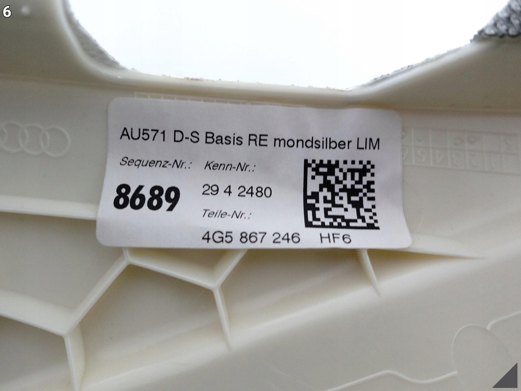 фото №7, Audi a6 4g5 c7 sedan lift 10-18 обивка защита стойка d правая цвет hf6