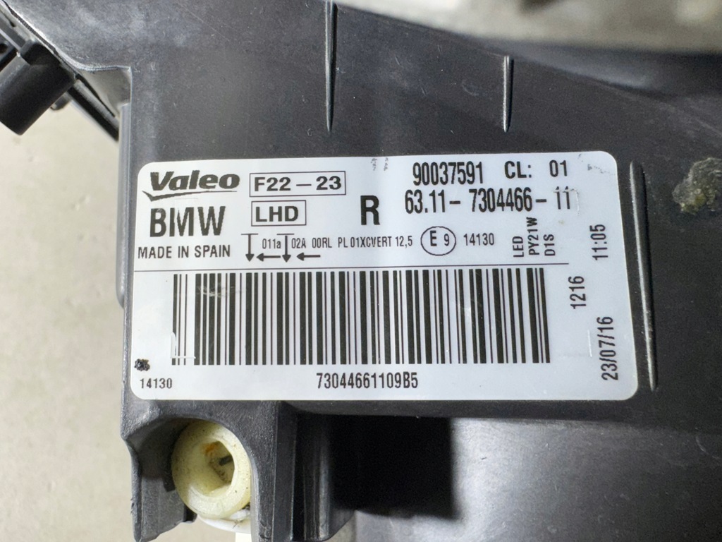 фото №14, Bmw 2 f22 f23 f87 лампа права перед bi-xenon led поворотний dynamic eu модулі