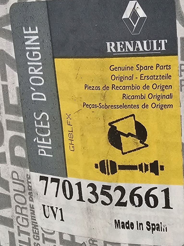 Оригінальна привідний вал привідна лівий перед renault espace 3 je0 - 7701352661 Ціна